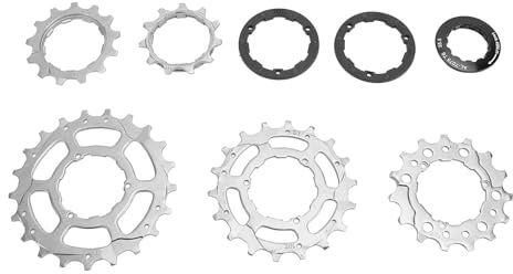 Cykelkassett Kedjehjul Svänghjul 5-växlad rostfritt stål Aluminiumlegering Lätt Slitstark Smidig rotation för -cyklar Cykelentusiaster 8 delar