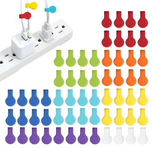 Wrap-It Storage - Mini Multi-Color Cable Labels (60 Pack) - Colorful Charger & Wire Labeler
