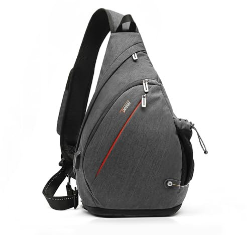 TUDEQU Sling Bag Herren Groß,8 Pockets Schulterrucksack,19L Sling Rucksack,Umhängetasche,Schultertasche,umhängerucksack