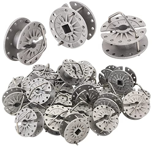 VOSS.farming 25 pz. Tendifilo a Rocchetto Fili e Corde per Recinzione elettrica, Rotondo