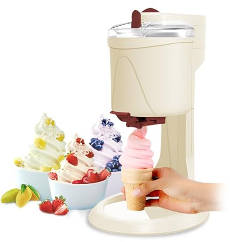 WDDEYYDS Macchina per Il Gelato Semplice operazione con Una Sola Spinta Macchina per l'erogazione del Gelato Soft casa Furgone per la miscelazione del Gelato con Paletta Morbida facil Pulire casa