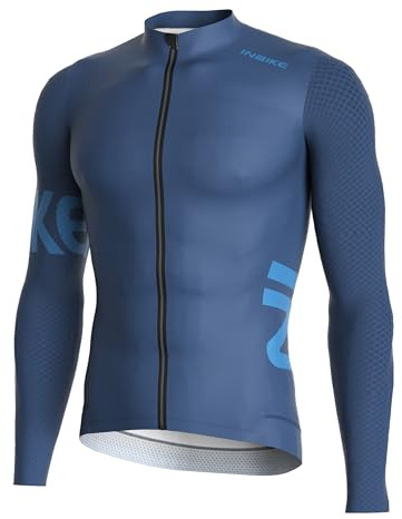 INBIKE Maglia Ciclismo Uomo con Maniche Lunghe Maglia MTB Maglia Bici Traspirante Asciugatura Rapida Magliette Mountain Bike
