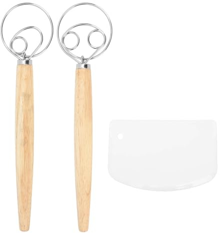 HEEPDD Brödblandare med Skrapa kompakt design Rostfritt Stål och Trämaterial för Hembakning Degknådor och Kokkunskap