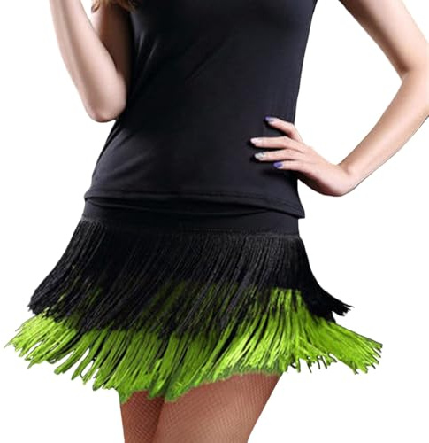 OBASDFD Dam paljettkjol underdel tofs cha karneval kostym 2026 glitter outfit kjolar blyertsklänning, gRÖN, M