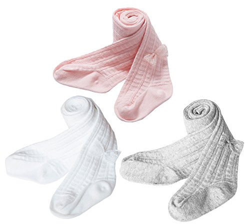 XPX Garment Arco Collant Calzamaglie Bambina Cotone Leggings Calze Bimba 3 Paia