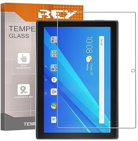 REY Protector de Pantalla para Lenovo Tab 4 10, Cristal Vidrio Templado Premium