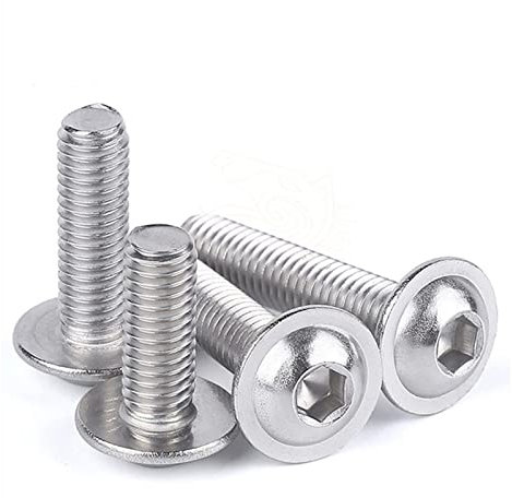 PJRYC M2 M2.5 M3 M4 M5 M6 M8 304 Edelstahl Innensechskant Halbrundschrauben mit Halbrundschraube (Länge 30 mm, Größe: M8 (2 Stück)