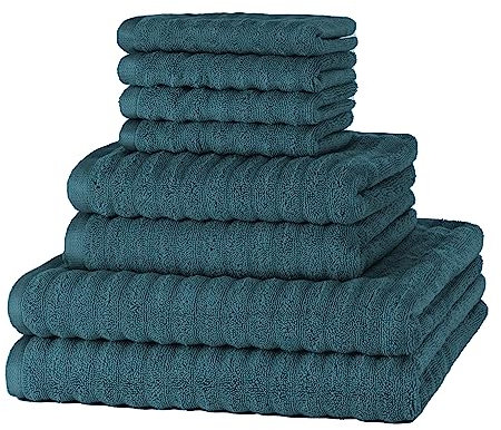 Merana OSLO Handtuch Set | schnelltrocknend, weich & fusselfrei | Frottier Luxus Qualität | 100% Baumwolle Frotte | OEKO-TEX | 590 GSM | Petrolgrün (8er Sparset | 4 Gästetuch, 2 Handtuch, 2 Duschtuch)