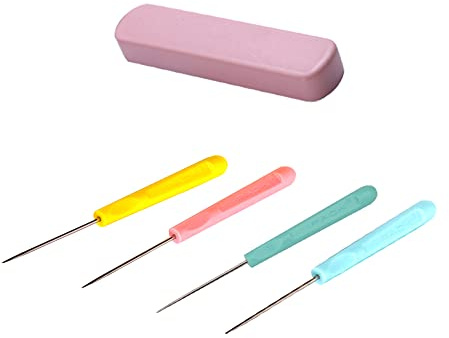 4 Pieces Hand Craft DIY Tool Set Slotted Kit Scrapbooking Tools with Storage Box for DIY Handicrafts Sewing and More (Random Color)