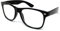 WS UK Adults Clear Lens Glasses - Unisex with UV400 Protection (Black)