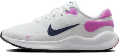 Nike Revolution 7 Schuh für ältere Kinder, White/Midnight Navy-Playful Pink, FB7689-103, 38.5 EU (6Y US)