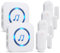 SANJIE Wireless Door Open Alarm Chime, 800FT Operating Range 55 Ringtones 5 Volume Level with LED Indicator,Door Sensor Alarm for Home Store Office Security When Opens,2 UK Plug in Receivers 4 Sensors