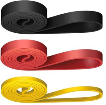 GXGM 3 Stück Widerstandsbänder Set Fitnessbänder 3 verschiedene Stufen von Widerstandsbändern für Krafttraining Stretching Calisthenics Cross-Fitness Pilates