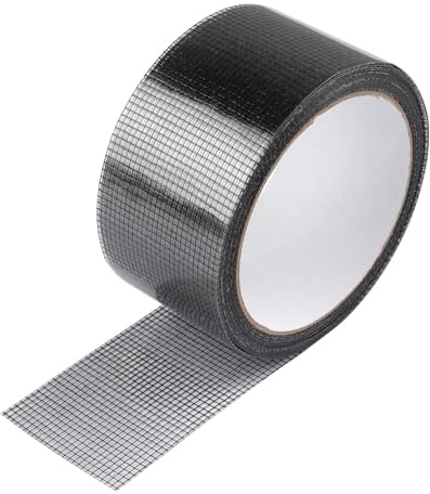 Fliegengitter Reparatur Klebeband 5cm x 500cm Selbstklebend Schwarz - Insektenschutz Reparaturset für Fenster, Türen, Fliegengitter Löcher, Starker Kleber, Wasserdicht, Haltbar