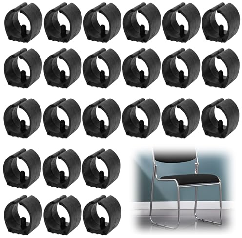 24 Piezas 25MM Almohadillas Protectoras para Patas de Silla en Forma de U, Cubiertas de Plástico Antideslizante para Muebles, Protectores de Suelo para Mesas, Sillas y Más