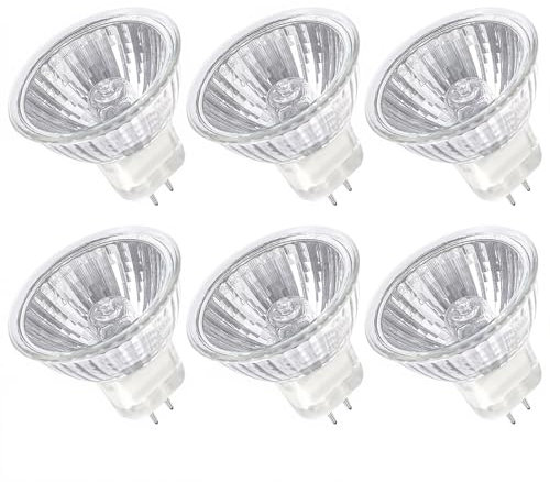 NHQZ 6 Pezzi Halogen 12v 20w, MR11 halogen leuchtmittel, Lampadine Alogene GU5.3 2800K Bianco Caldo per Illuminazione Della Pista, Illuminazione da Incasso
