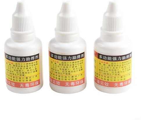 Moliuoly Lot de 3 tubes de pâte à souder liquide en acier inoxydable de 20 ml - Soudage rapide - Non toxique - Respectueux de l'environnement - Pour nickel cuivre fer galvanisé tôles galvanisées