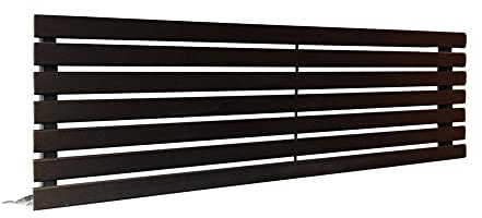 King Black Electric Horizontal Radiator 516mm (h) x 1850mm (w) - 900w Single Heat Element (Pre-Filled)