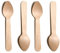 Pack of 100 - Wooden Teaspoons 110mm - Eco-Friendly, Compostable and Biodegradable Birch Wood Small Teaspoons Ideal for Stirring Tea/Coffee, Hot Drinks and Soft Beverages