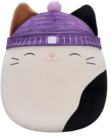 Squishmallows SQCR04208 - Cam die Katze mit Mütze 40 cm, offizielles Kelly Toys Plüsch, superweiches Kuscheltier