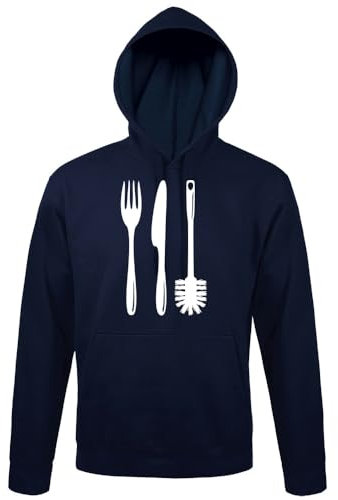 shirt84 Bestick med en toalettborste för män med huva, marinblå, XXL