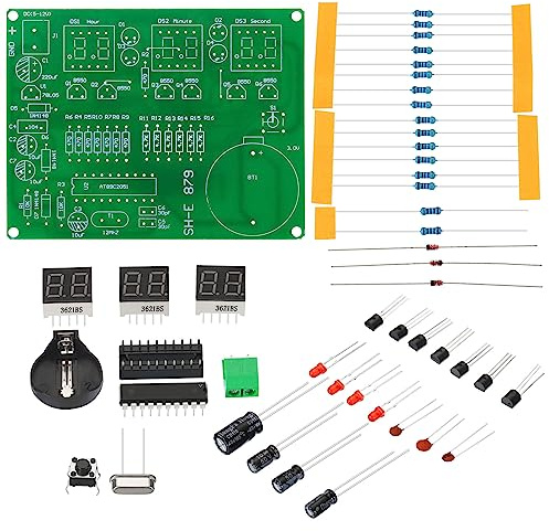 PATIKIL Saldatura Esercitazione Scheda, 1pz Elettronica Kit Prototipo PCB Scheda Fai-da-te Digitale Allarme Orologio Saldatura Circuito SMT/SMD per Esperimento, 5-12V