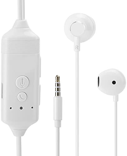 Auricular de Grabación de Voz, Grabador de Llamadas Telefónicas Portátil con Aplicación Gratuita de Grabación de Voz, Auriculares con Cable con Micrófono para Clase, Escuela, Reunión(WT-102)