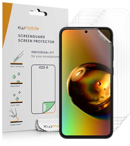 kwmobile skärmskydd kompatibla med Samsung Galaxy S23 FE skärmskydd – 6 x ultraklart genomskinliga telefonfilmer