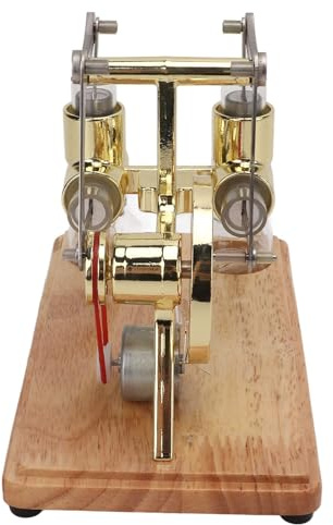 2 Cylinder Hot Air Stirling Engine, Stirling Engine Model Steam Engine Kit Balance Stirling Engine Kit Physical Model for Educational