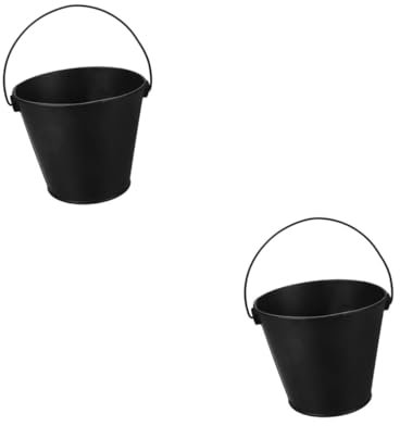 CANIGHT 2Pcs en Récupérateur Fournitures Urinoir Frire Barbecue Cendres Fer Conteneur Étain Drip Seau BBQ Tinplate Seaux D'Égouttement Baril des Charbon Accessoire Off Durable