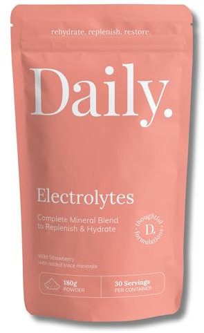 Daily Low Sodium Electrolytes Powder | Wild Strawberry | 1000mg Potassium + Magnesium + Celtic Sea Salt | Sugar-Free Keto Electrolyte Drink | Vegan Hydration Supplement for Energy, Focus & Recovery