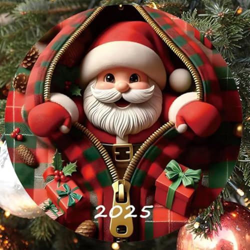 Evadollina addobbi Natalizi per L'Albero di Natale, Babbo Natale, Decorazioni acriliche da Appendere