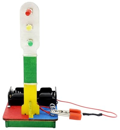 Kit scientifique pour – Ensemble de jeu d'expérimentation de feux de circulation, jouet éducatif avec activités pratiques, jouet de projet scientifique avec un design amusant, outil d'apprenti