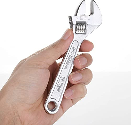 Mr. Pen - Small Wrench, Adjustable, 6 Inches, Hex-Shaped Jaw Opens To 3/4 Inch, Made From Heat Treated Carbon Steel