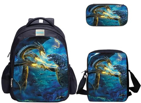 MATMO Juego de mochila y lonchera para niños, mochila de hombro, estuche para lápices