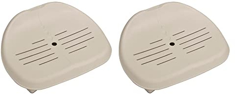 Intex 28502E PureSpa Non-Slip Removable Contoured Seat for Inflatable Hot Tub Spa Accessory with Adjustable Heights, Tan, (2 Pack)