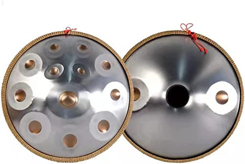 WJYCGFKJ Harmonische Handpan-Trommel in d-Moll, 12 Noten, 22-Zoll-Stahlzungentrommel mit weicher Handpan-Tasche, harmonische Percussion für Klangheilung, persönliche Meditation, Yoga