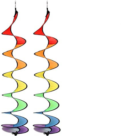 JTLB Windmill Spinners, 23 * 23 * 2 Spirale Arc Bande Moulin À Vent Coloré Carillon À Vent pour Jardin Maison Camping en Plein Air Tente Décoration