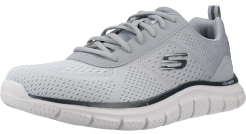 Skechers Herren Track Ripkent Sneaker, Hellgrau Mesh/Synthetik, 39 EU