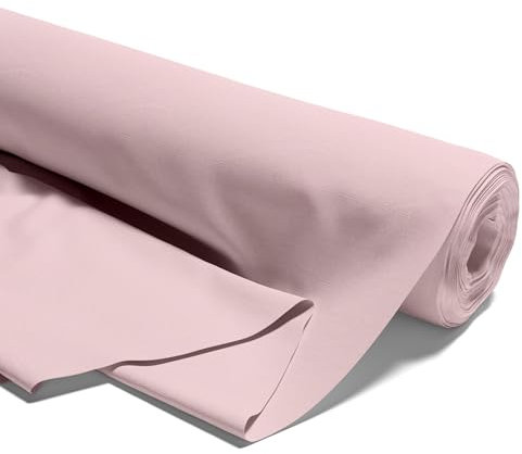 Stoff Meterware Baumwollstoff 1 M x 160 cm - Stoffe zum nähen aus reine baumwolle fabric futterstoff dekostoff für patchwork canvas und sewing nähstoff Oeko-Tex 9. Schmutziges Rosa
