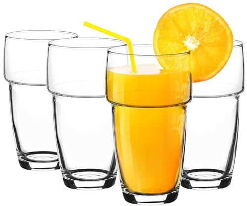 Glasmark KROSNO, 250 ml, lot de 4, highball, s à latte macchiato, s à café, ensemble de s à boire, s empilables, s à thé, s multi-usages