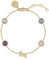 RADLEY 18ct Gold Plated Multi Stone Jumping Dog Charm Bracelet