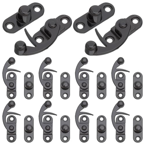 DECOMELODY 10 Pièces Loquet Vintage pour Boîte à Bijoux Lot de Crochets Alliage de Zinc Fermoir Rétro à Bras Pivotant Fermeture Décorative Compacte et Sécurisée pour Coffrets Sacs et Boîtes à