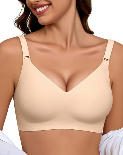 EIISSION Dam BH gelé BH för kvinnor push-up BH trådlös sömlös bh komfort icke trådbunden vadderad bralette mjukt stöd t-shirt BH bekväm vardags-bh normal & plusstorlek