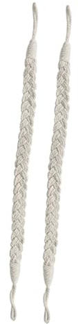 PRETYZOOM Alzapaños de Cortina de Cuerda Trenzada 2 Piezas Color Beige, Sujetadores Decorativos Aplicables para Sala, Dormitorio y Cocina, Retenedores de Cortina Resistentes y Prácticos