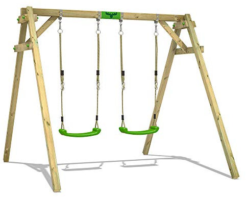 Fatmoose - Balançoire JollyJim - Taille XXL - Deux balançoires - en Bois - 2 sièges