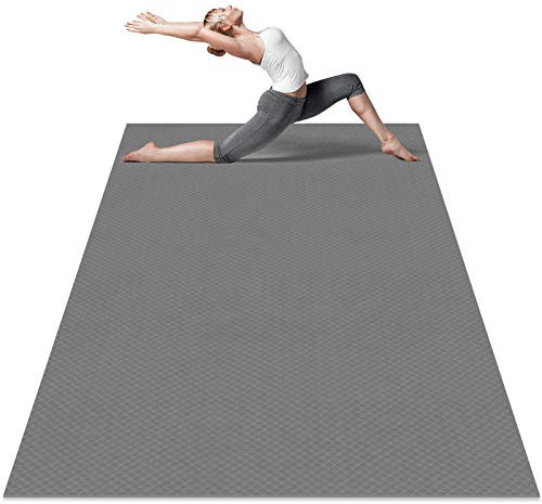 Odoland Große Yogamatte TPE für Männer und Frauen, dicke rutschfeste Übungsmatte(200 x 130 x 0,6 cm) für Home Gym, Trainingsmatte für Pilates Stretching Push-ups und Gymnastik
