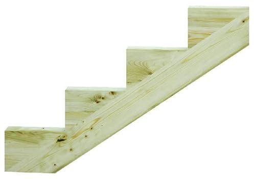 Gartenwelt Riegelsberger Mordaza para 4 peldaños, altura de 68 cm, madera maciza de pino impregnada a presión, 1 unidad