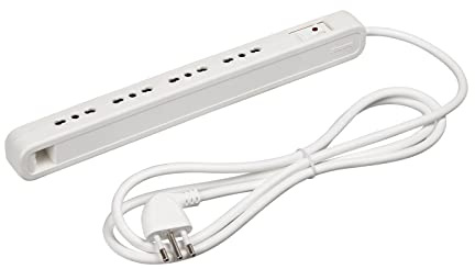 BTicino 3631USDB Ciabatta Elettrica Multipresa Ultraslim con Interruttore Luminoso di Sicurezza SAFE, colore bianco