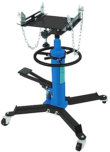 BLACKHORSE-RACING Transmission Jack, 1660lbs / 0.75 Ton 2 Stage Hydraulic Telescopic Jack with Foot Pedal, 35 - 72 Adjustable Height Lift Hoist Heavy Duty
